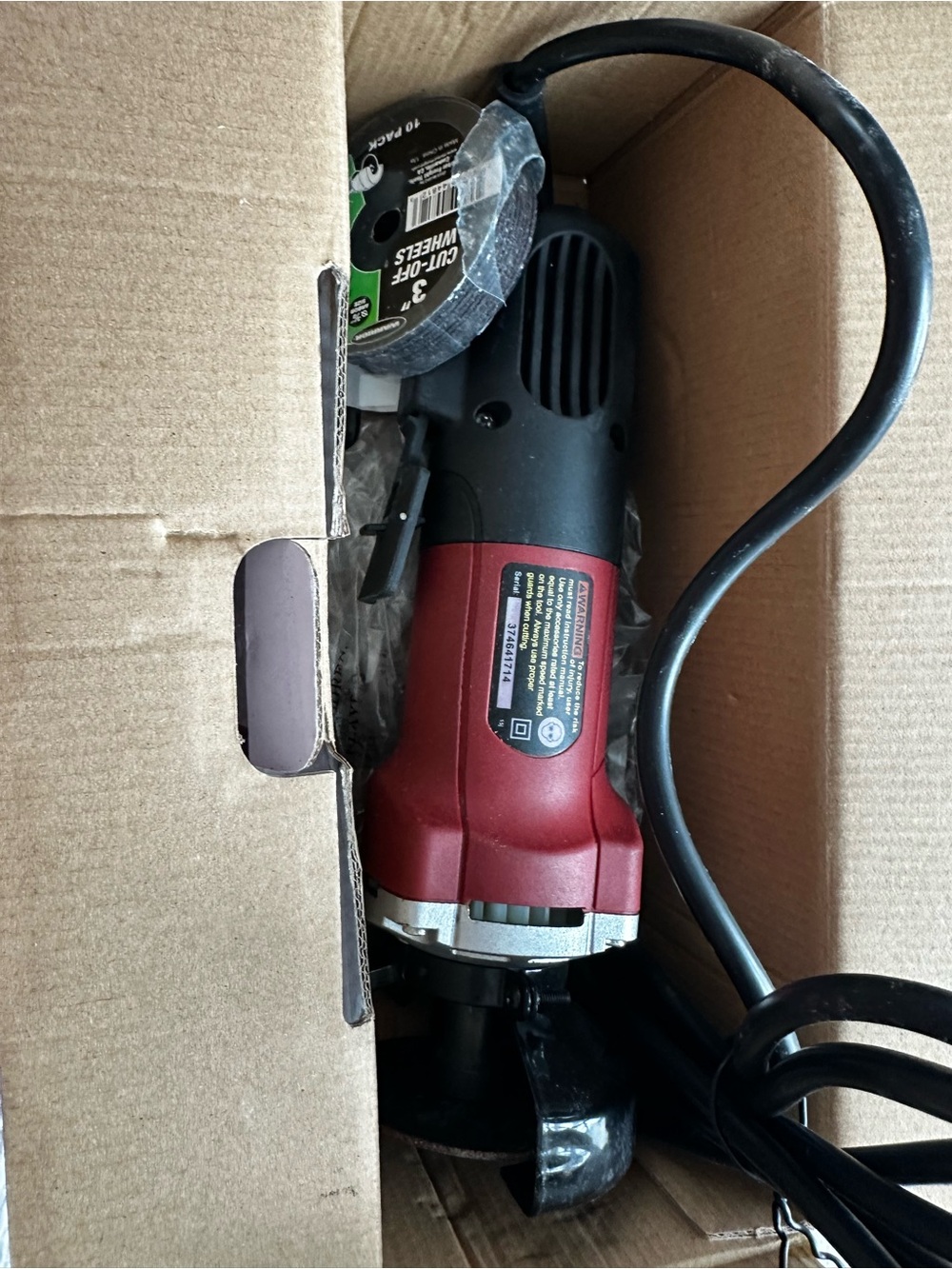 Chicago Electric 3" High Speed Cut-Off Tool - Red/Black comes with cutting discs - Picture 10 of 10
